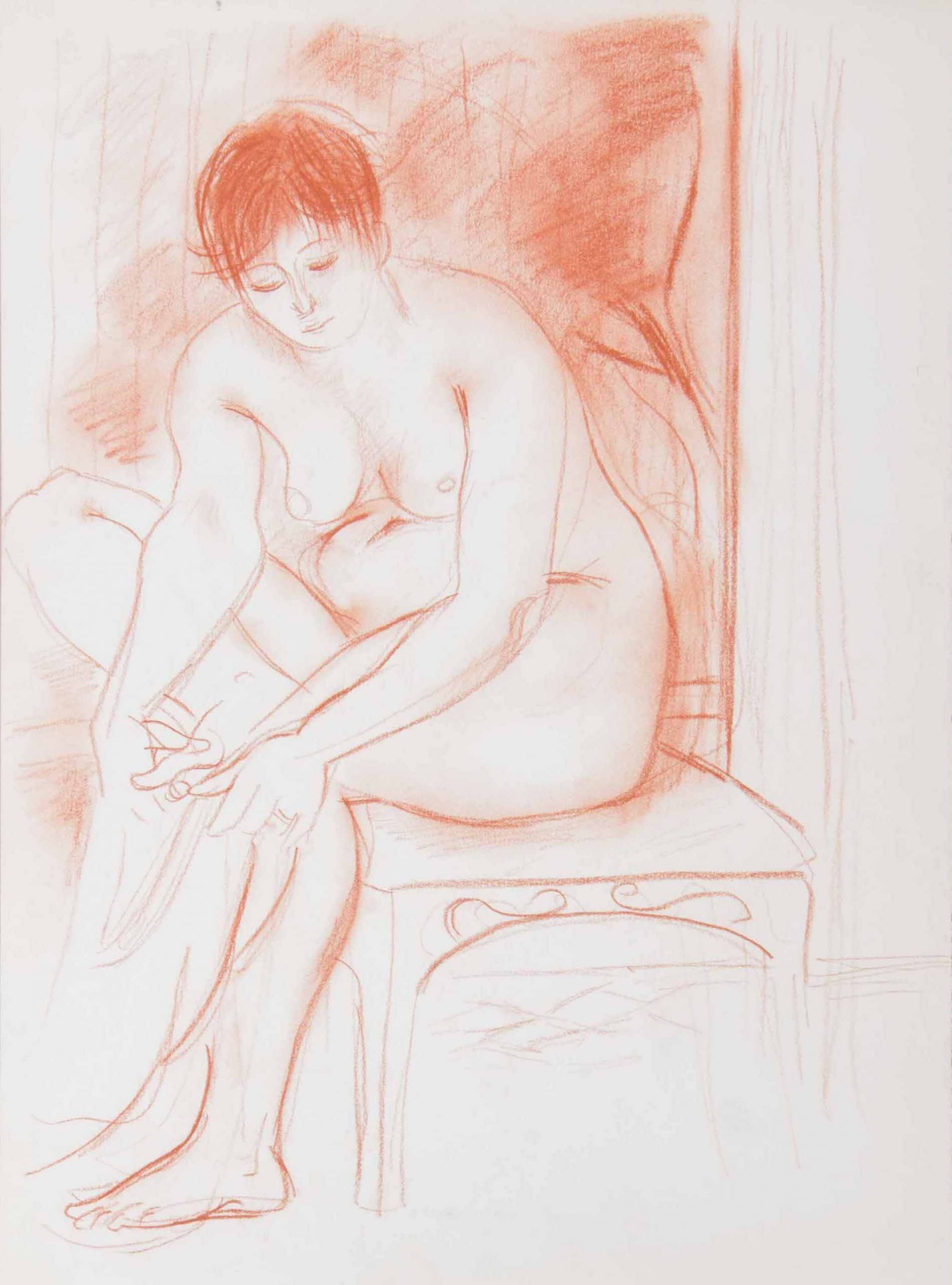 202287 Stokes Seated Nude drying feet